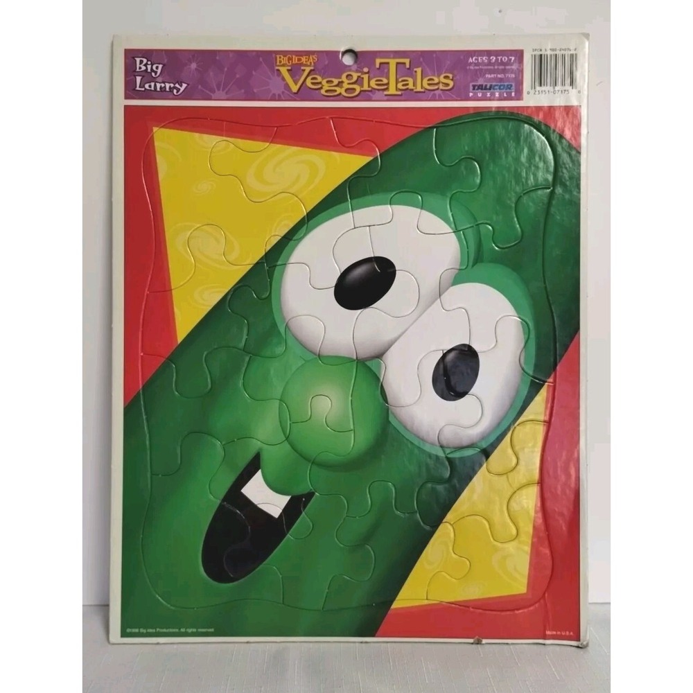 VTG 1998 VeggieTales Talicor Puzzle -  Big Larry - Complete 14" x 11"